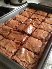 brownies out of the oven